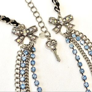 Betsey Johnson 'Bonjour Butterfly' Blue Necklace